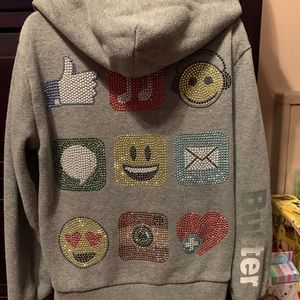 Little Girls Size 5 Emoji Embellished Butter